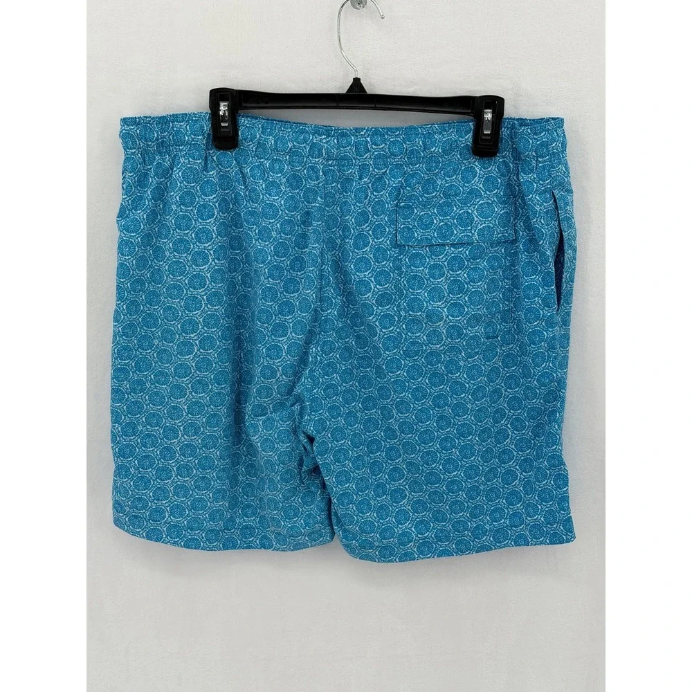J McLaughlin Swim Trunks Mens XL Blue‎ Geometric Mesh Lined Beach Board Shorts